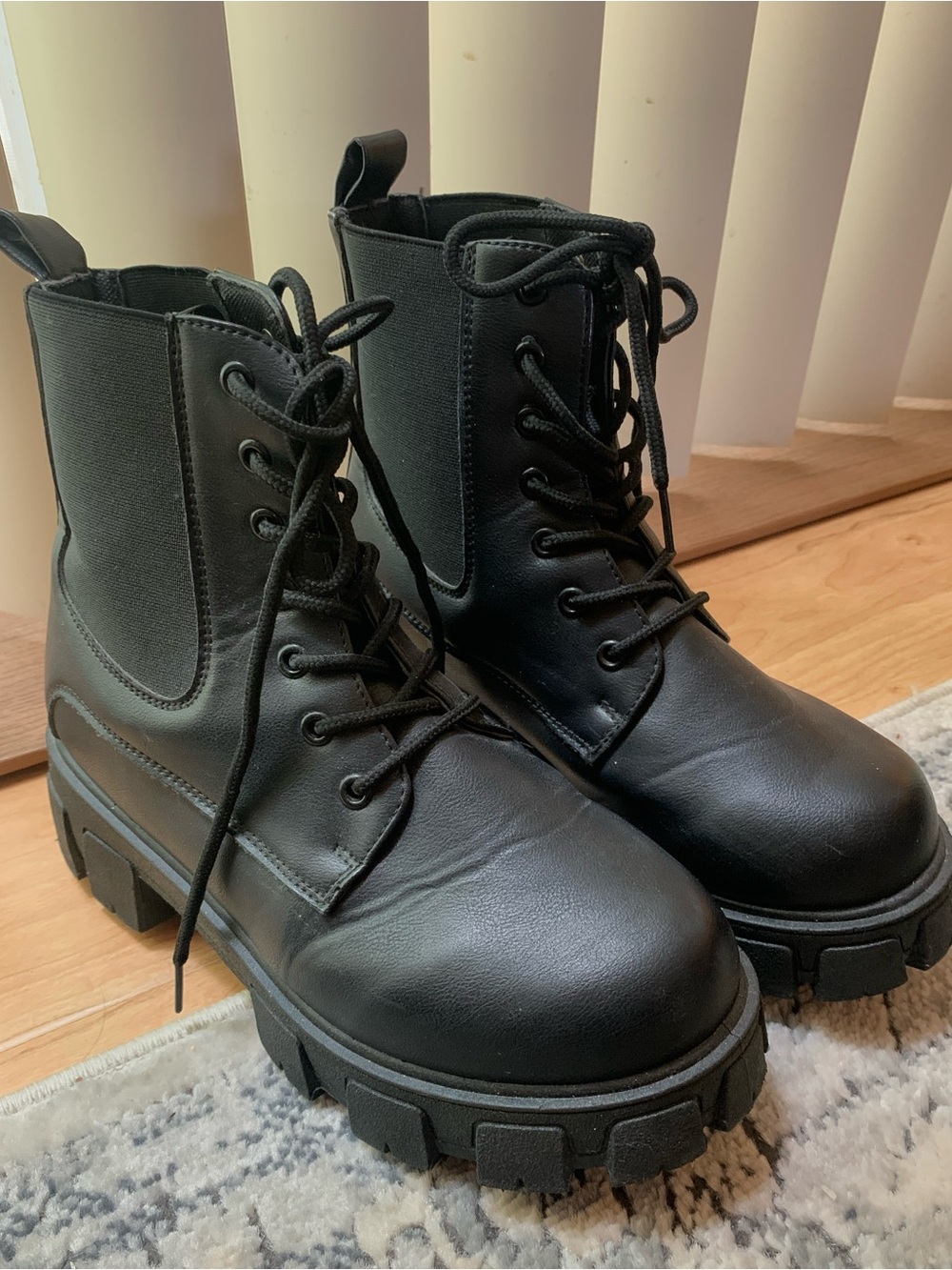 Doc Marten Jadon-Style Platform Combat Boots - Excellent Condition Size 6